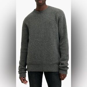 All Saints Wool Blend Waffle Stitch Crewneck Sweater Size M, NWOT